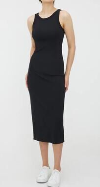 Kit & Ace Good Feels Brushed Sleeveless Athleisure Navy Cyprus Market Dress Sz M